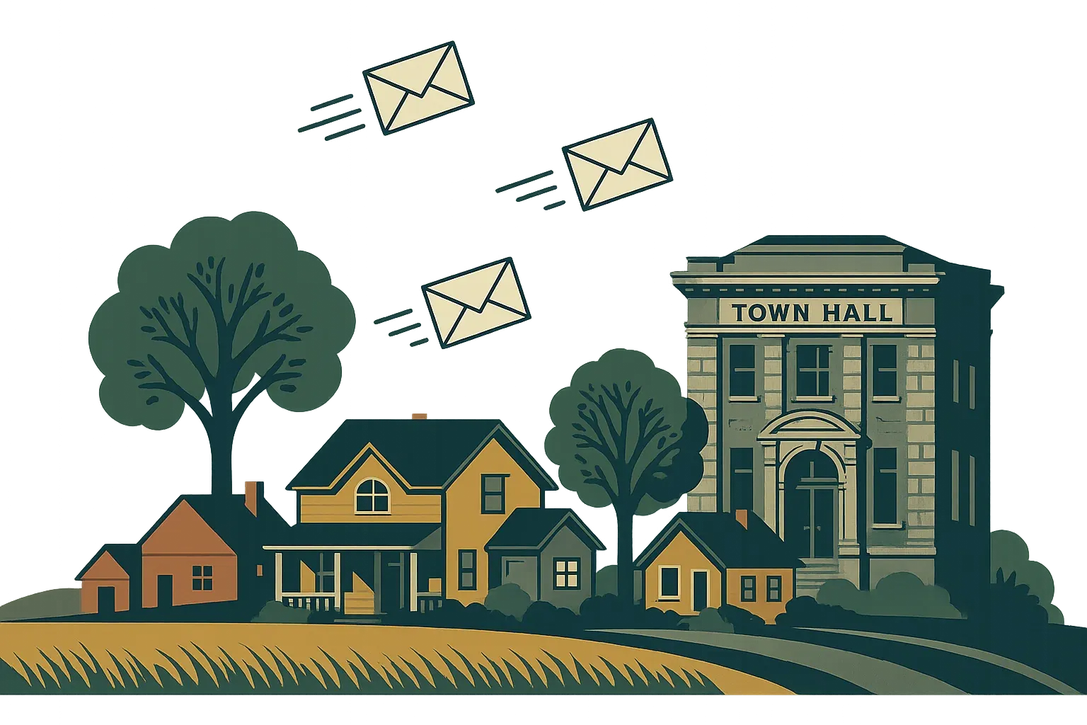 Email going to Town Hall