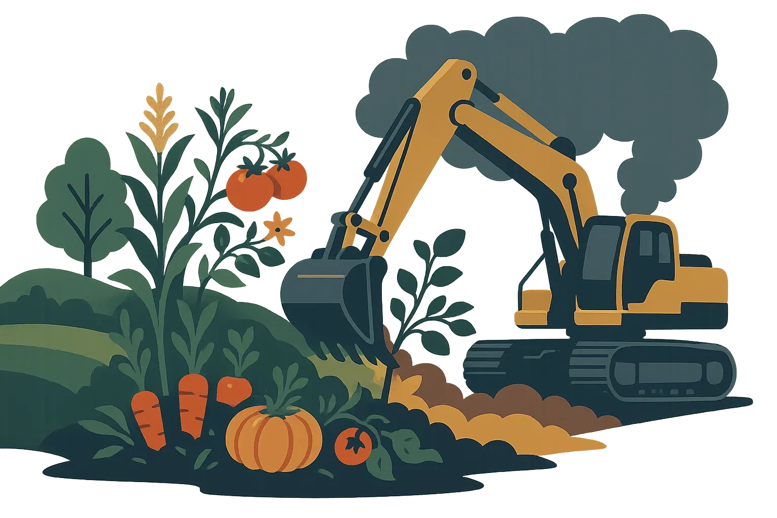 Excavation of a nice garden